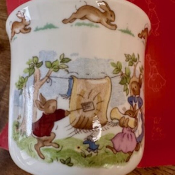 Royal Doulton Bunnykins 3 Piece Nursery Set Vintage Porcelain Dish Set with Box - Picture 7 of 8